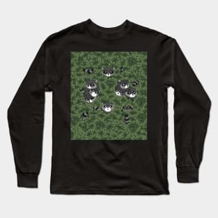 Raccoon Family in the Trees Long Sleeve T-Shirt